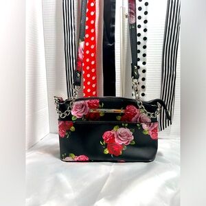 Betsey Johnson Crossbody- Multicolor Roses